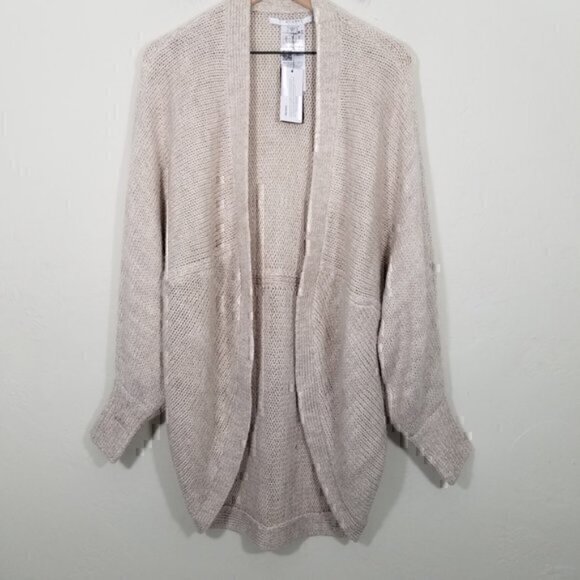 NWT Guess Metallic Cardigan Open Front with Pockets Size M/L - Picture 1 of 9